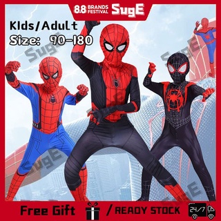 【Suge】 Traje de Cosplay de Spider-Man, traje de superhéroe Spiderman para niños, traje de superhéroe para niños, mono de disfraz para niños