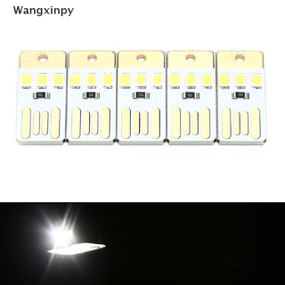 [wangxinpy] 5 piezas de lámpara de noche mini tarjeta de bolsillo usb de alimentación led 5v luz para ordenador portátil venta caliente