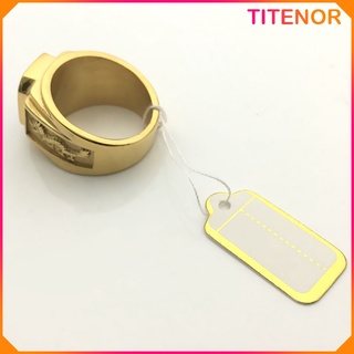 (Titenor) Etiquetas adhesivas rectangulares De 25x15 mm borde dorado Príncipe con pantalla De cuerda