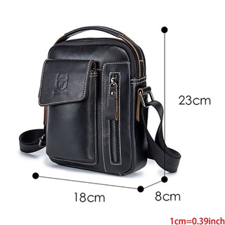 youar Leather Shoulder Bag Briefcase - Men Messenger Bag, Leather Satchel Bag, Retro (2)