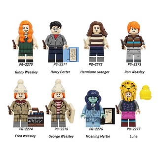 < Disponible > Figuras Lego Película Harry Potter Bloques De Construcción Juguete ABS Gimiendo Myrtle Luna Fred Weasley Muñecas Juguetes De Niños