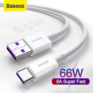 Baseus Cable USB Tipo C 6A Super Carga Rápida Para Huawei P40 P40Pro Mate40 66W De Datos (1)