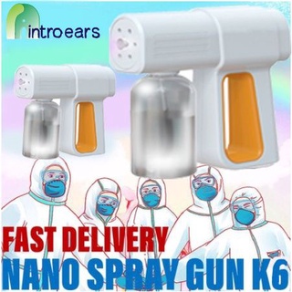 K6X nano pistola de pulverización de luz azul pulverizador de desinfección recargable atomización pistola de desinfección INTROEARS
