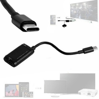 Tipo C a HDMI divisor Cable convertidor con alimentación para Mhl adaptador función teléfono hembra macho A8P6 (5)