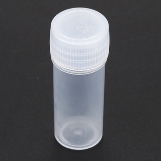 50 botellas de plástico de muestra de 5 ml tubo de prueba laboratorio pequeño frasco contenedor de almacenamiento + tapa (6)