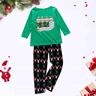 Navidad/navidad bebé niños niño impreso Top+pantalones de navidad familia coincidencia pijamas conjunto (5)