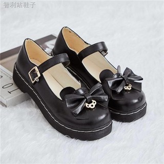 Small leather shoes female British retro 2021 spring and autumn new bow jk shoes flat single shoes Japanese soft sister shoes (1)