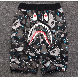 Nuevo BAPE Camuflaje Tiburón Casual Hombres Mujeres Jogger Moda Pantalones Cortos Luminosos (1)