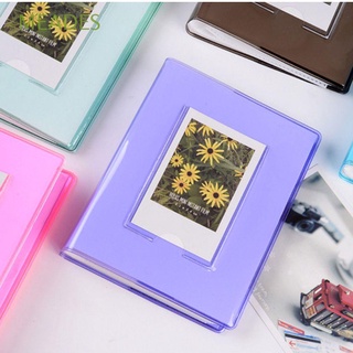 MEADES PVC Instax Album Card Bag Mini Photo Album Photo Album Photography Jelly Color Photo Holder Card Stock Binders Albums Card Holder Name Card Holder/Multicolor