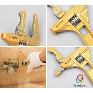 multi-función de fontanero llave de reparación ajustable llave de vástago corto de apertura grande llave de baño (7)