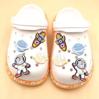 Astronauta Rocket Crocs Jibbitz Charm Set pines para mujer zapatos decoración accesorios de alta calidad