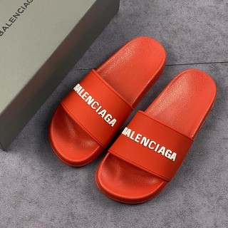 Balenciaga Balenciaga Logo Pool Slides รองเท้าแตะลุยและรองเท้าแตะ "