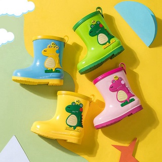1-8 años niños botas de lluvia bebé niño niña PVC antideslizante de dibujos animados dinosaurio botas de lluvia niños zapatos impermeables