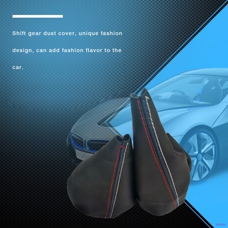 Coche de cambio de palanca de cambios a prueba de polvo cubierta de freno de mano mango de cuero sintético cubierta para BMW E30 E36 E34 E46 Z3 modelos manuales huiteni