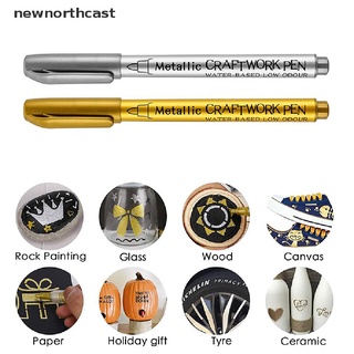 [newnorthcast] rotulador metálico de pintura no tóxico permanente rotulador diy arte marcador