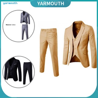 yarmouth cuatro estaciones novio traje de estilo coreano blazer cremallera mosca pantalones agradables a la piel para la boda