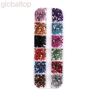 12 colores manicura fondo de diamantes de imitación decoración de uñas diy manicura glitter accesorios