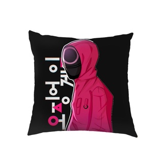 TITIYY Hot Sale Squid Game Pillow Case TV Drama Peripheral Cotton Linen Cushion Cover Sofa Automobile Gifts Home Drawing Room Decor (6)