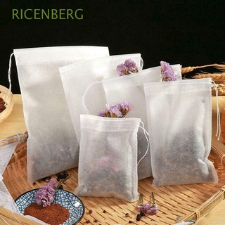ricenberg cordón sello bolsas de té biodegradables filtro de té bolsas desechables vacío café bolsas 100 piezas tela no tejida filtros de especias