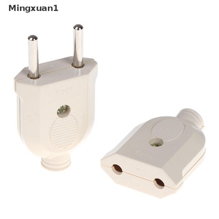 [Mingxuan] Conector electrónico de 2 pines enchufe de la ue macho hembra conector electrónico extensión de alimentación
