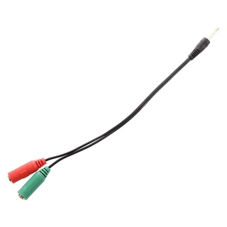 20cm 3.5mm macho a doble hembra micrófono cable de extensión de audio y 3,5 mm hembra a 2 de 3,5 mm macho cable divisor de audio