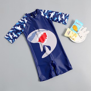 Fenglinjoy2 _ ropa De baño Para niños con tiburón y Manga Para Piscina/playa