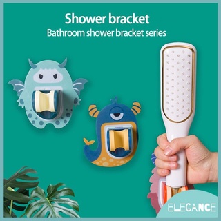 lindo clip de ducha de dibujos animados de baño sin costuras gancho fuerte apliques soporte de ducha libre punzonado boquilla marco ajustable 2