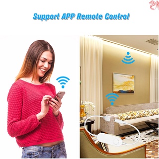 Tuya WiFi LED controlador inteligente inalámbrico con RGB interfaz tira de luz Control de voz Compatible con Google Home & para Amazon Alexa IFTTT teléfonos inteligentes App colores ajustar (2)