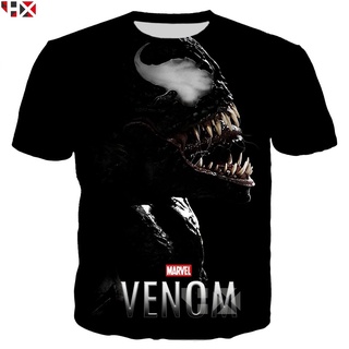 3d shirt HX New Movie Venom Villain Skull Tees Print Unisex Short Sleeve Tshirt Tops