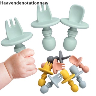 [hdn] juego de 2 cucharas de silicona para bebés/cuchara de alimentación para niños pequeños/cuchara/cuchara/cuchara/cuchara de bebé (1)