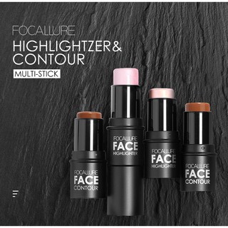 FOCALLURE resaltador maquillaje brillo contorno bronceador para cara brillo polvo cremoso textura iluminador palo mujeres cosméticos (7)