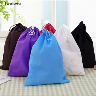 [twolove] 6 Color Portable Shoes Bag Travel Storage Pouch Drawstring Dust Bags Non-woven .