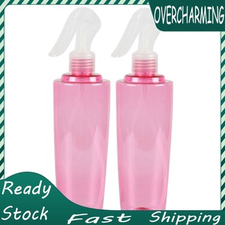 overcharming 2Pcs 300ml Home Refillable Clear Disinfection Liquid Watering Empty Spray Bottle