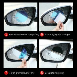 2 piezas de espejo retrovisor lateral del coche película de vidrio lateral impermeable anti-niebla a prueba de lluvia película (7)