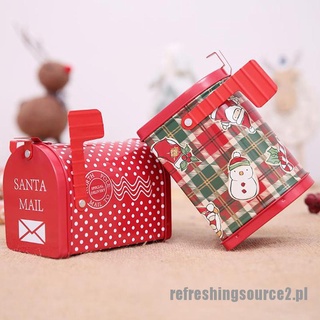 [ref] Mailbox Design Christmas Candy Can Christmas Iron Box Biscuit Storage Gift Box