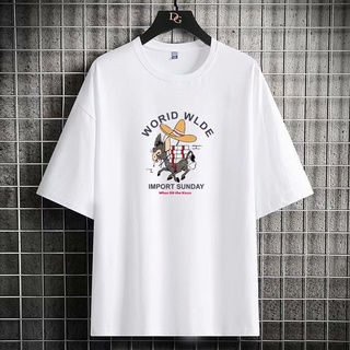 harajuku estilo manga corta t-shirt masculino estudiante verano nuevo ins pareja desgaste tendencia suelta blanco casual fondo camiseta