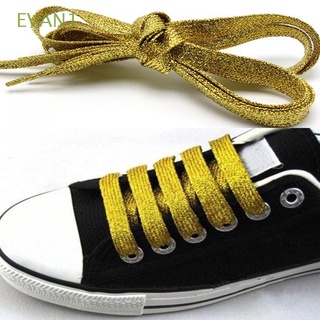 evan1 fashion cordones metálicos línea shoestring bootlaces zapatillas de deporte glitter brillante personalidad casual unisex 1 par de bootlace/multicolor (1)