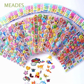 MEADES Cartoon Bubble Stickers Gifts For Girls Boys Cartoon Stickers 3D Puffy Stickers Cartoons Characters Diary Sticker Dinosaur Decorative Stickers Stationery Sticker PVC Kids Stickers