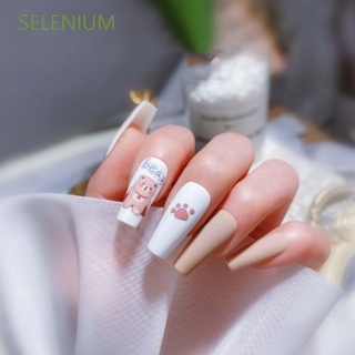 Seleium Sliders coloridos lindo Amor oso niña 3d Sticker Arte de uñas decoraciones de Arte