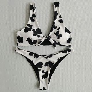 Conjunto De bikini Push-Up estampado De Vaca brasileña/ropa De baño para mujer Mowomo