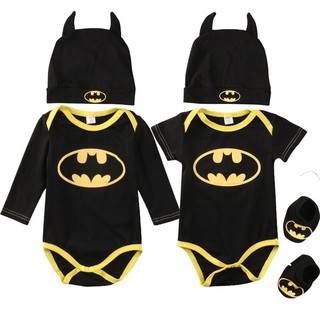 . BG-Recién Nacido Bebé Niños Ropa Mameluco Zapatos Sombrero Batman Trajes