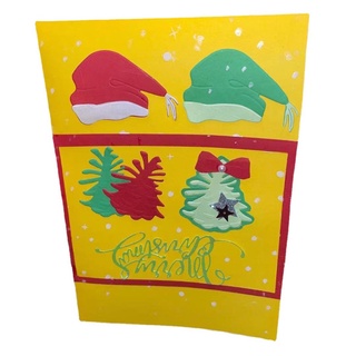 yeah navidad sombrero metal troqueles de corte plantilla diy scrapbooking álbum de papel tarjeta plantilla molde relieve decoración (6)