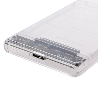 2.5" USB 3.0 SATA HDD transparente disco duro externo caja de disco (8)