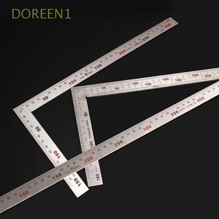DOREEN1 Office L Shape Ruler Measurement Instruments Straight Ruler 90 Degree Ruler Double Sided Stainless Steel Educational School Supplies Metal Woodworking 90 Angle Ruler
