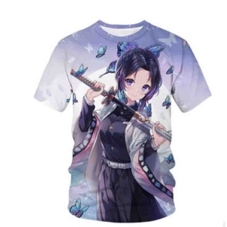 Kids Demon Slayer T-shirt Short Sleeve Tops Anime Tanjirou Nezuko Boy Girl Children Tee Shirt High Quality (7)
