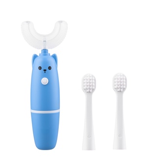cepillo de dientes automático ultrasónico en forma de U para niños cepillo eléctrico con pilas (8)