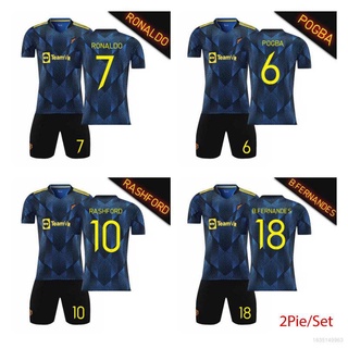 2Pie/Set 2022 Manchester United F.C . Away Camiseta De Fútbol Traje Ronaldo Pogba Rashford Fernandes