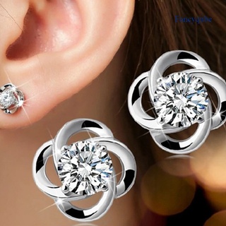 fancyqube clásico diseño de oreja piercing pendientes de las mujeres de la boda tendencia de la eternidad pendientes de estilo atemporal joyería femenina