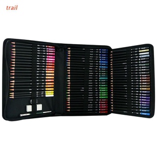 trail - juego de lápices de colores al óleo (75 unidades), kit de sacapuntas para colorear, suministros de arte