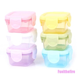 Fuelthefire 5pcs 60ml portátil bebé almacenamiento de alimentos congelador contenedores caja de mermelada casa caja de almacenamiento